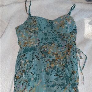Lily Rose Teal and Yellow Floral Dress
